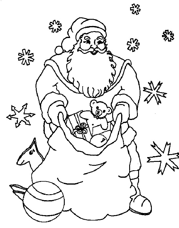 Dessin à colorier: Père Noël (Personnages) #104802 - Coloriages à Imprimer Gratuits