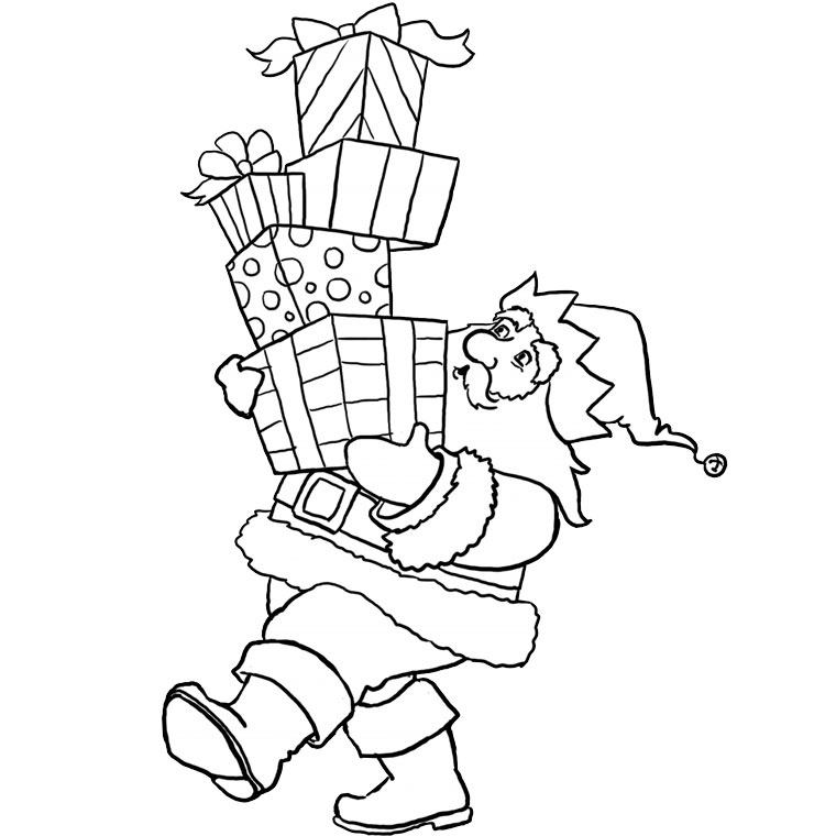 Dessin à colorier: Père Noël (Personnages) #104818 - Coloriages à Imprimer Gratuits