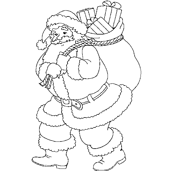 Dessin à colorier: Père Noël (Personnages) #104822 - Coloriages à Imprimer Gratuits