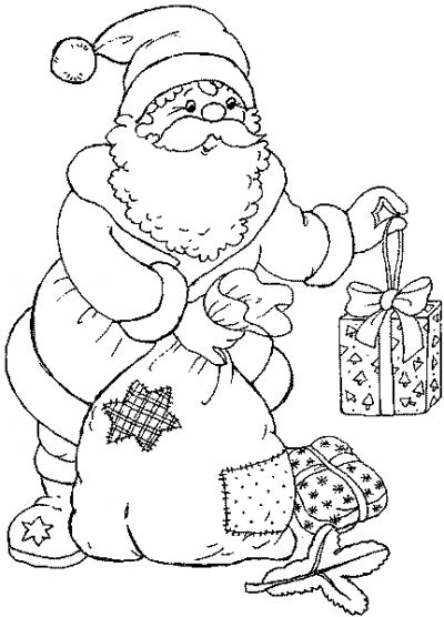 Dessin à colorier: Père Noël (Personnages) #104828 - Coloriages à Imprimer Gratuits