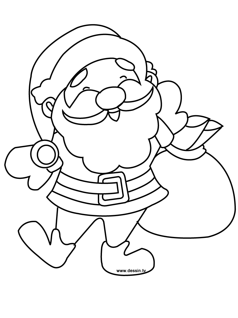 Dessin à colorier: Père Noël (Personnages) #104830 - Coloriages à Imprimer Gratuits