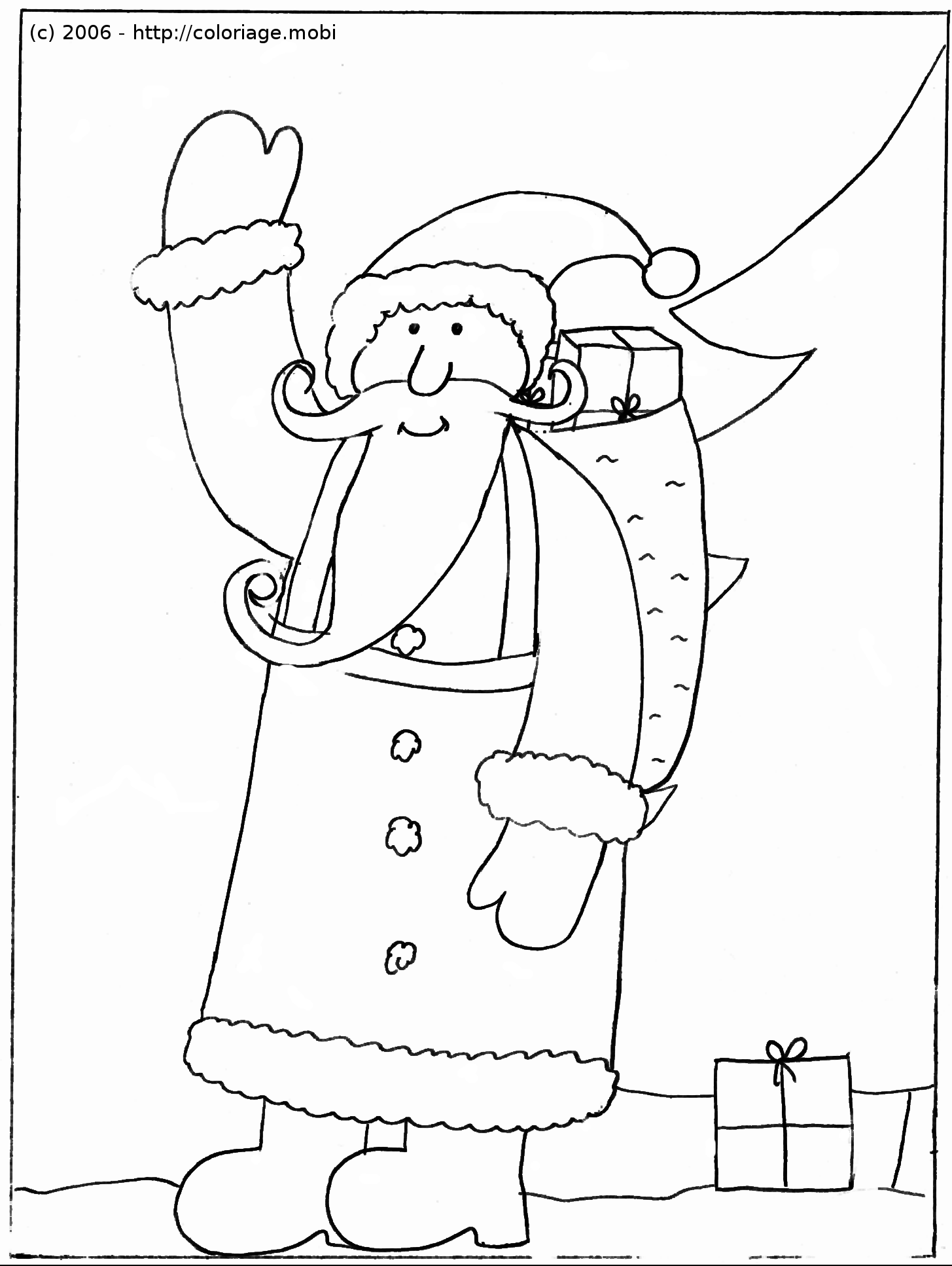 Dessin à colorier: Père Noël (Personnages) #104841 - Coloriages à Imprimer Gratuits