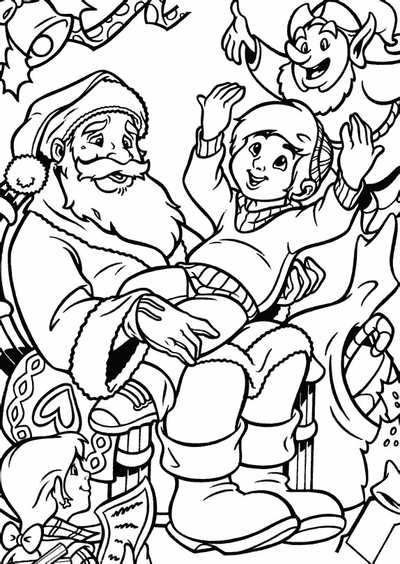 Dessin à colorier: Père Noël (Personnages) #104890 - Coloriages à Imprimer Gratuits