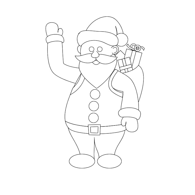 Dessin à colorier: Père Noël (Personnages) #104910 - Coloriages à Imprimer Gratuits