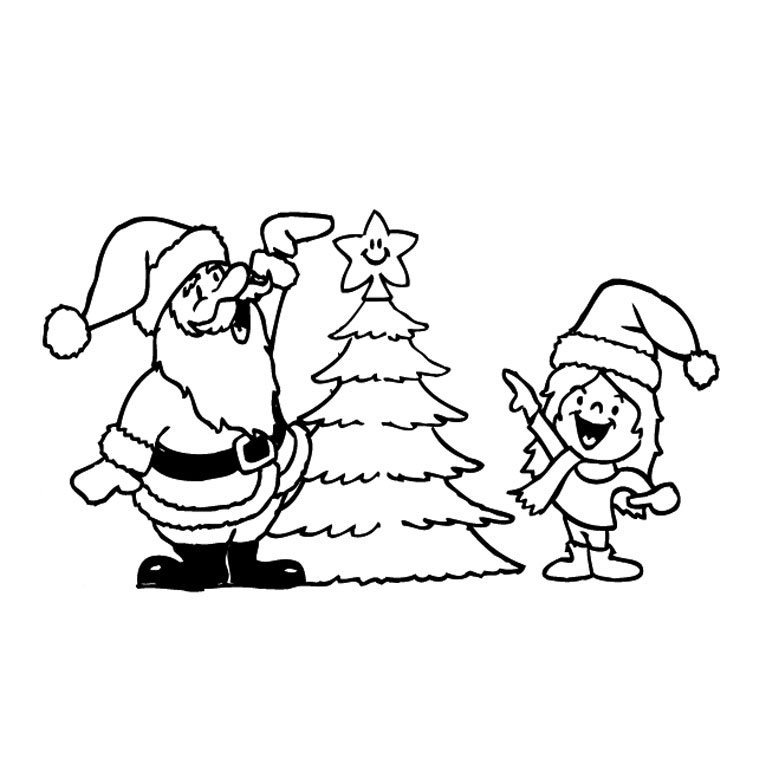 Dessin à colorier: Père Noël (Personnages) #104917 - Coloriages à Imprimer Gratuits