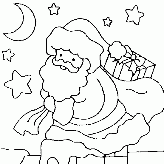 Dessin à colorier: Père Noël (Personnages) #104960 - Coloriages à Imprimer Gratuits