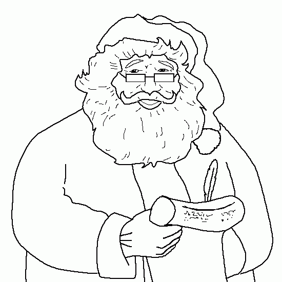 Dessin à colorier: Père Noël (Personnages) #104974 - Coloriages à Imprimer Gratuits