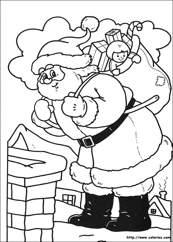 Dessin à colorier: Père Noël (Personnages) #104986 - Coloriages à Imprimer Gratuits