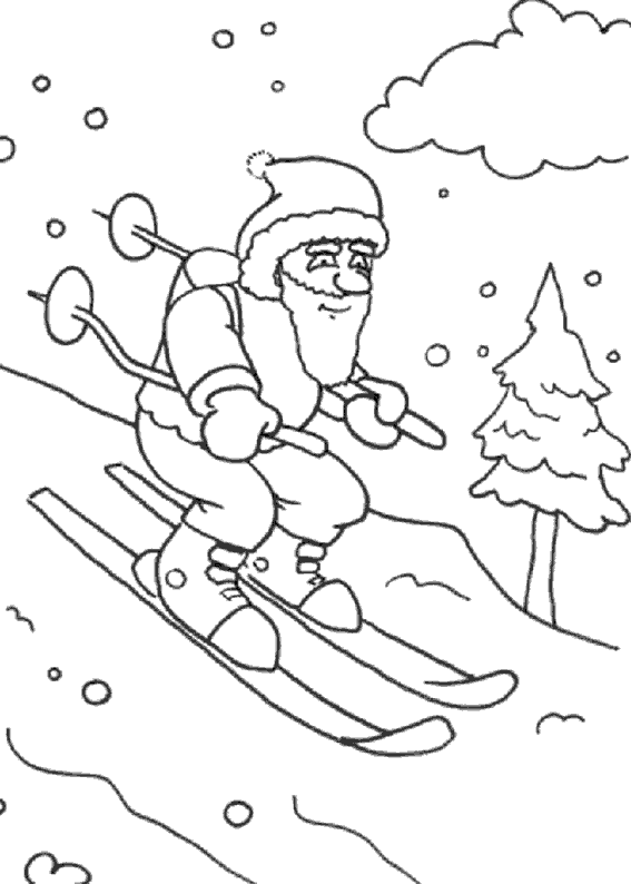 Dessin à colorier: Père Noël (Personnages) #104992 - Coloriages à Imprimer Gratuits