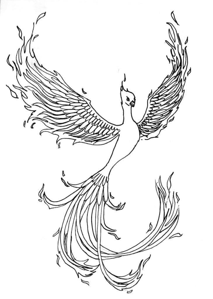 Coloriage gratuit Phoenix #192251 de la collection Personnages à imprimer