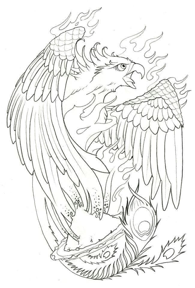 Dessin Phoenix #192254 à colorier de la série Personnages, gratuit à télécharger et imprimer