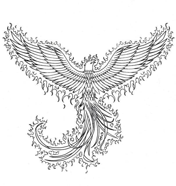 Coloriage imprimable Phoenix #192261 de la collection Personnages à colorier aux crayons
