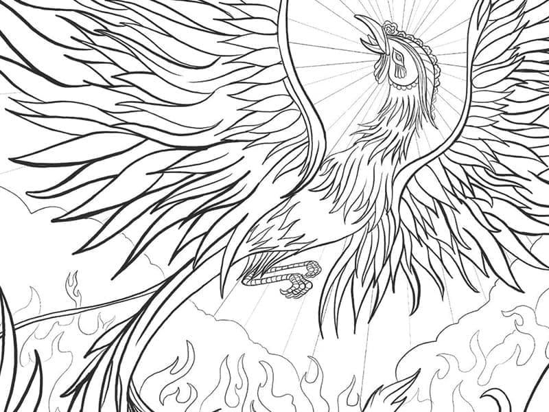 Coloriage Phoenix #192269 à imprimer gratuitement, extrait de la collection Personnages