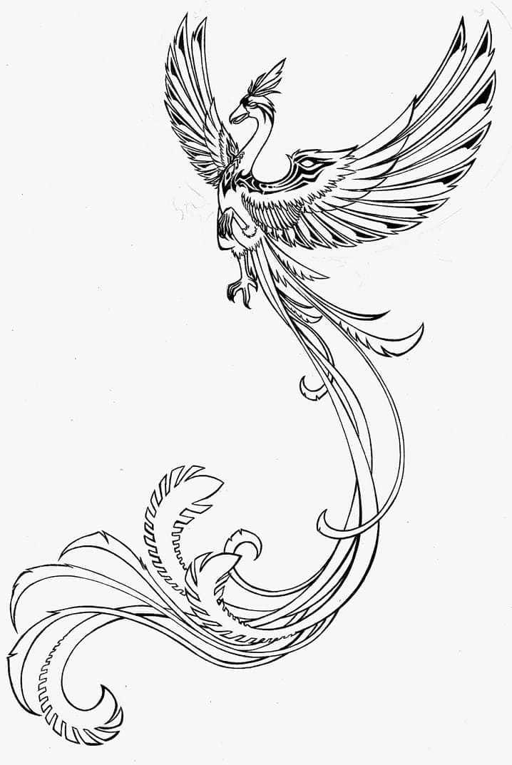 Coloriage gratuit Phoenix #192282 de la collection Personnages à imprimer