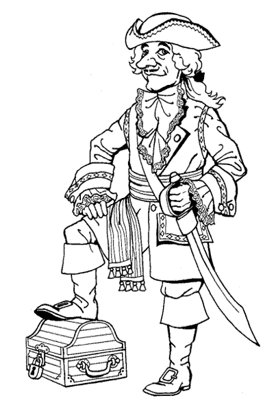 Dessin à colorier: Pirate (Personnages) #105061 - Coloriages à Imprimer Gratuits