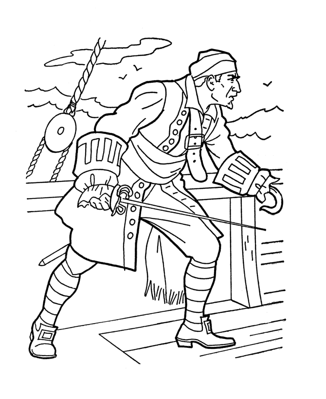 Dessin à colorier: Pirate (Personnages) #105103 - Coloriages à Imprimer Gratuits