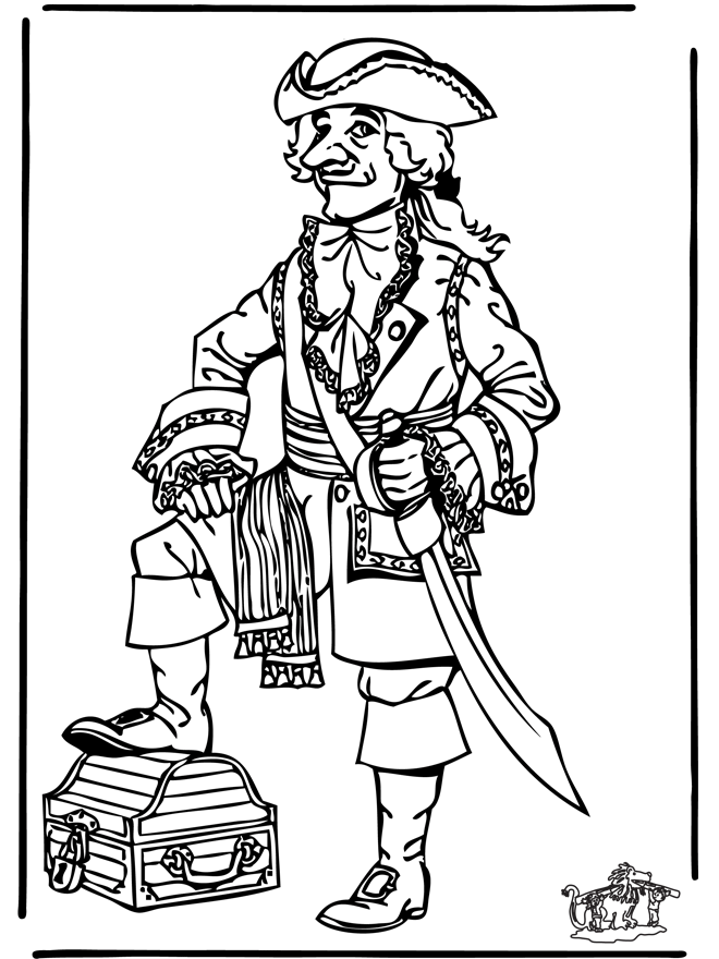 Dessin à colorier: Pirate (Personnages) #105114 - Coloriages à Imprimer Gratuits