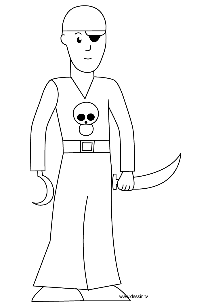 Dessin à colorier: Pirate (Personnages) #105206 - Coloriages à Imprimer Gratuits