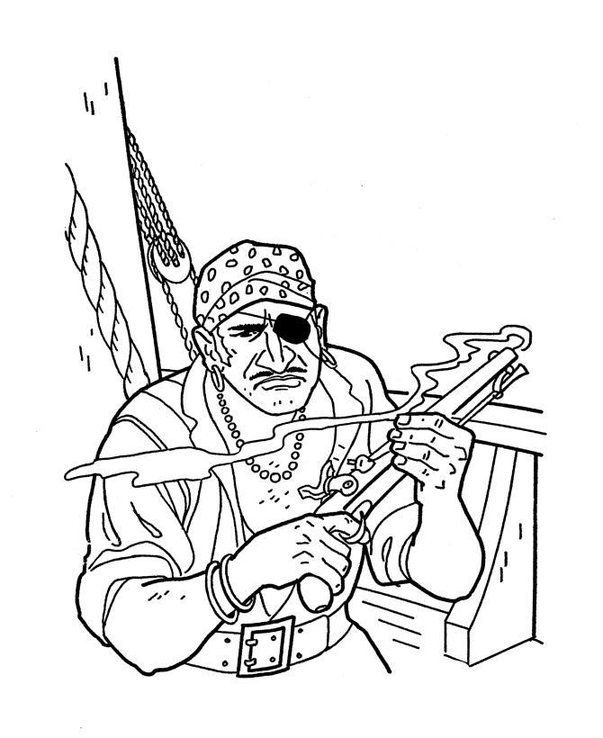 Dessin à colorier: Pirate (Personnages) #105244 - Coloriages à Imprimer Gratuits