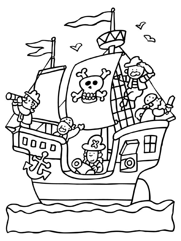 Dessin à colorier: Pirate (Personnages) #105315 - Coloriages à Imprimer Gratuits