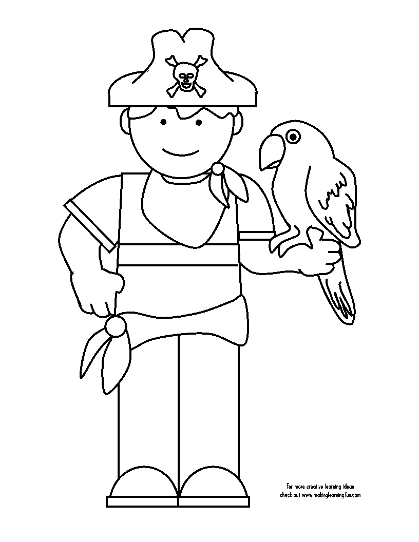 Dessin à colorier: Pirate (Personnages) #105348 - Coloriages à Imprimer Gratuits