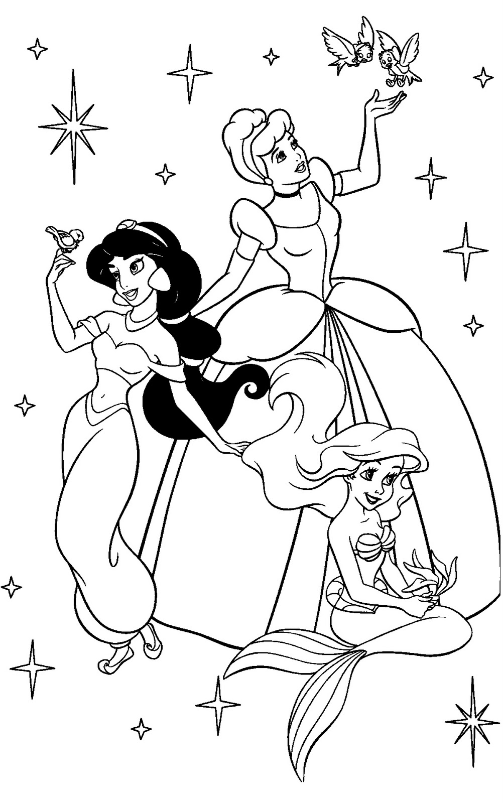 Dessin à colorier: Princesse (Personnages) #85185 - Coloriages à Imprimer Gratuits