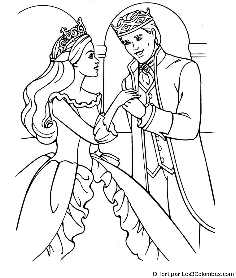 Dessin à colorier: Princesse (Personnages) #85191 - Coloriages à Imprimer Gratuits