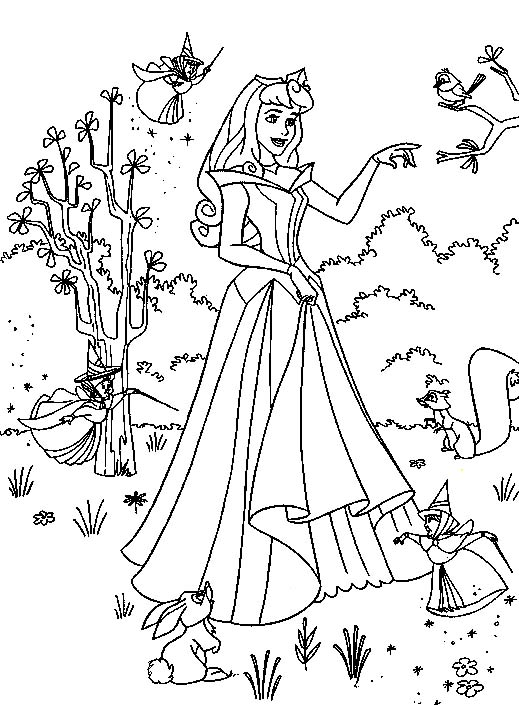 Dessin à colorier: Princesse (Personnages) #85195 - Coloriages à Imprimer Gratuits