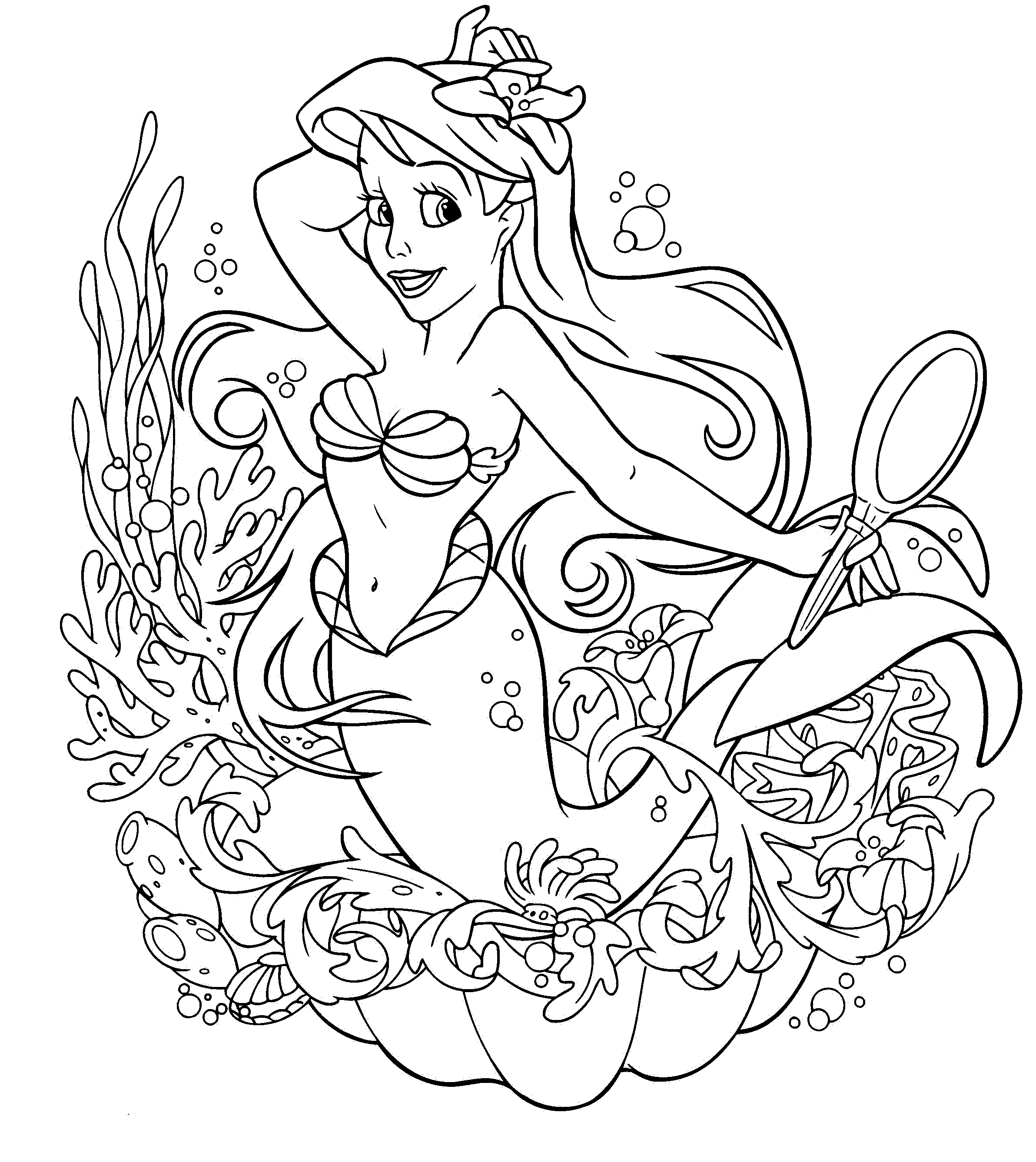 Dessin à colorier: Princesse (Personnages) #85203 - Coloriages à Imprimer Gratuits