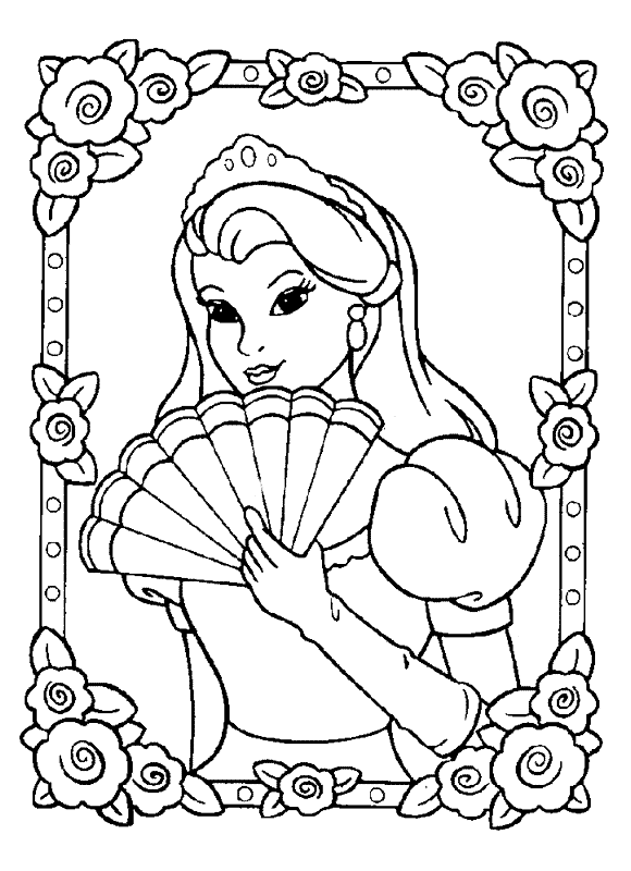 Dessin à colorier: Princesse (Personnages) #85204 - Coloriages à Imprimer Gratuits