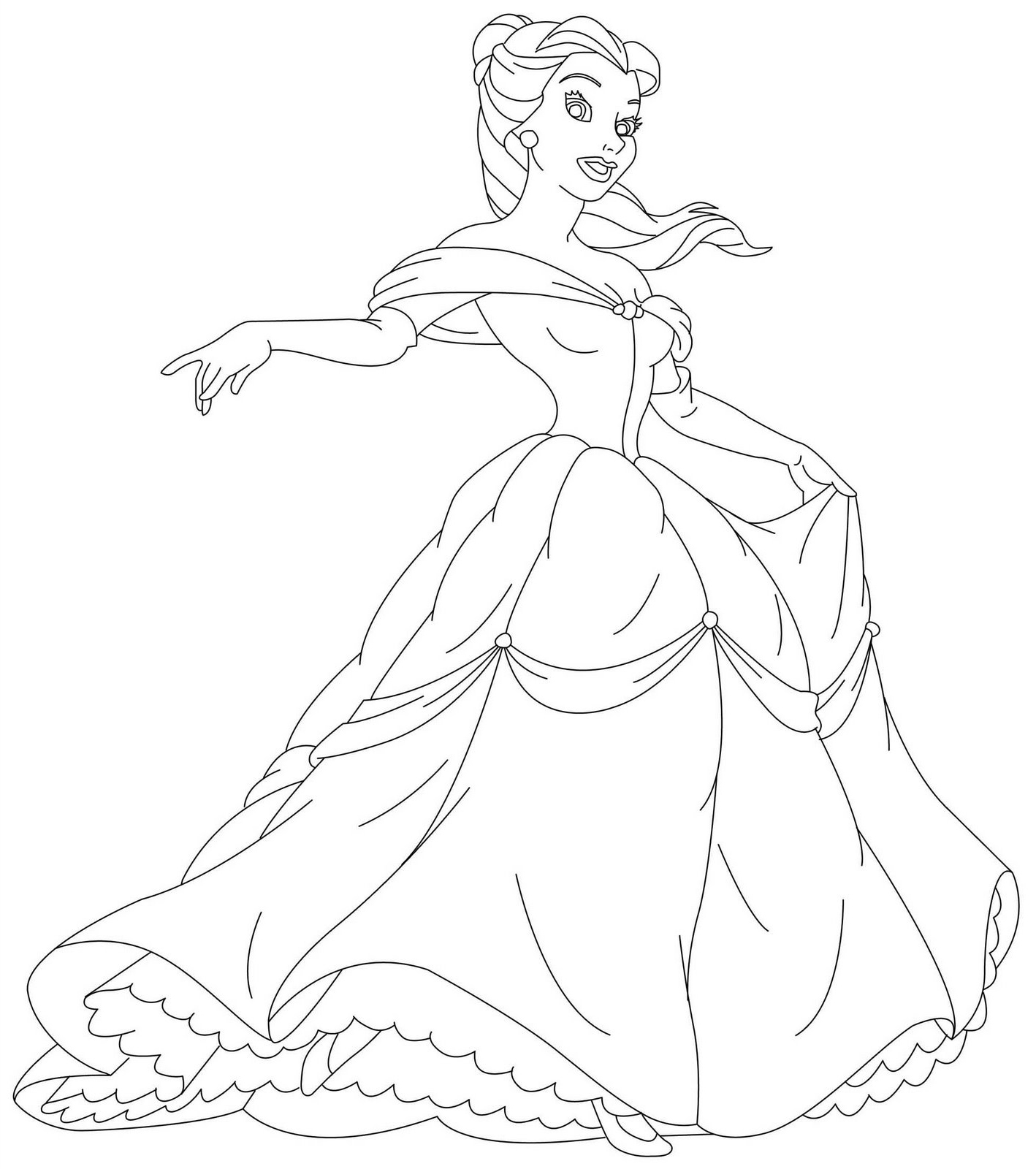 Dessin à colorier: Princesse (Personnages) #85216 - Coloriages à Imprimer Gratuits