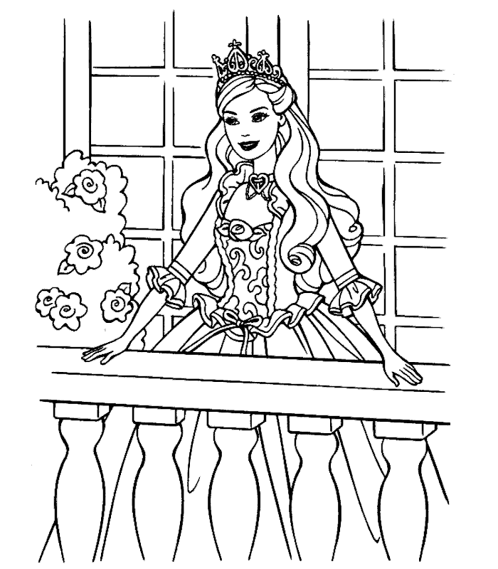 Dessin à colorier: Princesse (Personnages) #85221 - Coloriages à Imprimer Gratuits