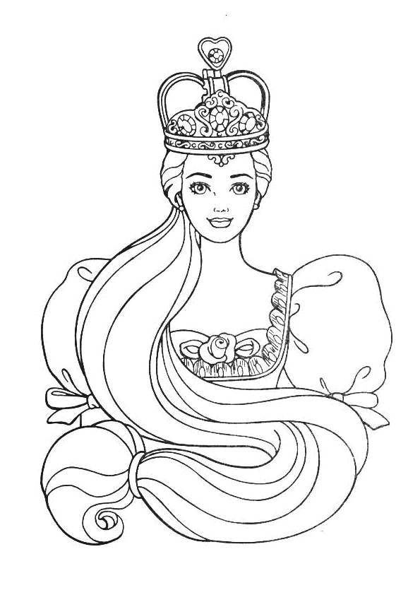 Dessin à colorier: Princesse (Personnages) #85240 - Coloriages à Imprimer Gratuits