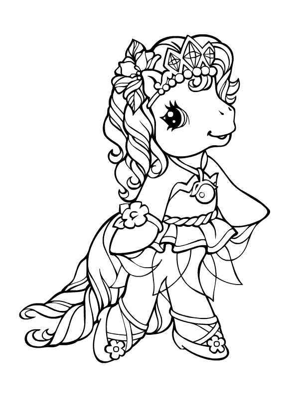 Dessin à colorier: Princesse (Personnages) #85241 - Coloriages à Imprimer Gratuits