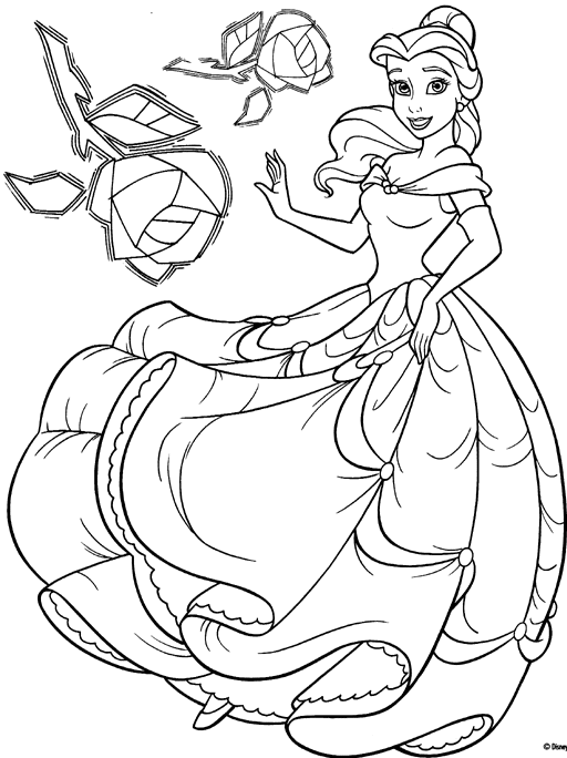 Dessin à colorier: Princesse (Personnages) #85243 - Coloriages à Imprimer Gratuits