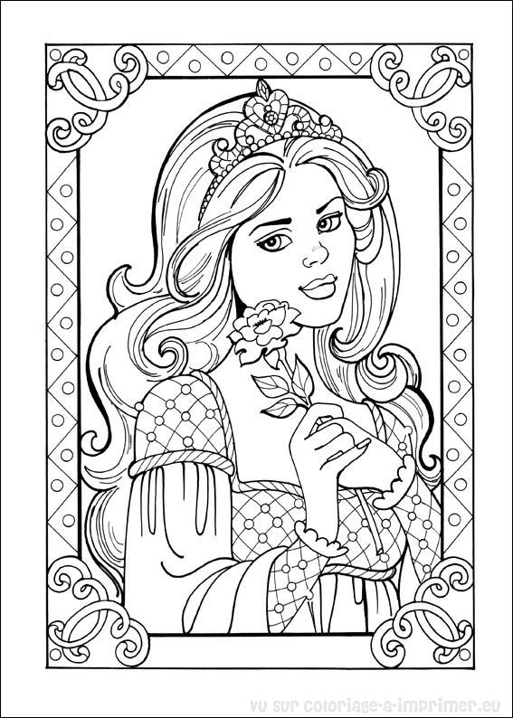 Coloriage Princesse #85244 (Personnages) – Dessin à colorier