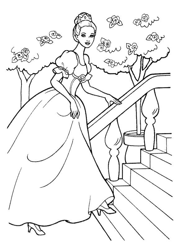 Dessin à colorier: Princesse (Personnages) #85269 - Coloriages à Imprimer Gratuits