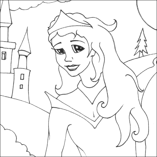 Dessin à colorier: Princesse (Personnages) #85279 - Coloriages à Imprimer Gratuits