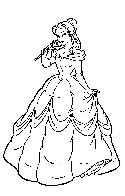 Dessin à colorier: Princesse (Personnages) #85286 - Coloriages à Imprimer Gratuits