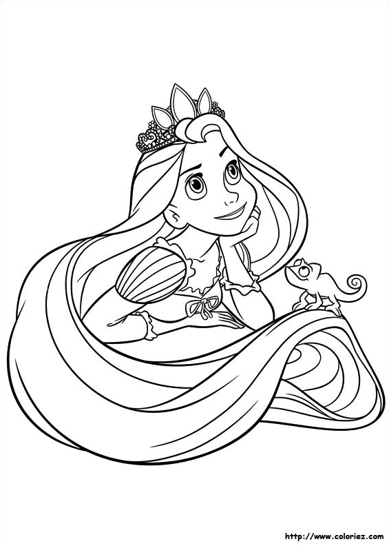 Dessin à colorier: Princesse (Personnages) #85293 - Coloriages à Imprimer Gratuits