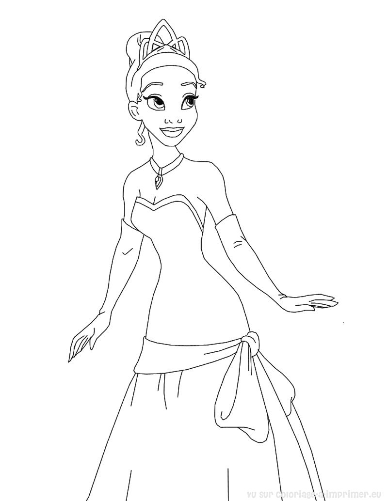 Dessin à colorier: Princesse (Personnages) #85296 - Coloriages à Imprimer Gratuits