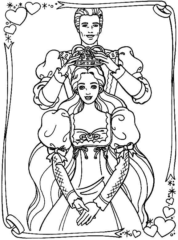 Dessin à colorier: Princesse (Personnages) #85297 - Coloriages à Imprimer Gratuits