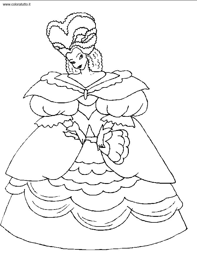 Dessin à colorier: Princesse (Personnages) #85306 - Coloriages à Imprimer Gratuits