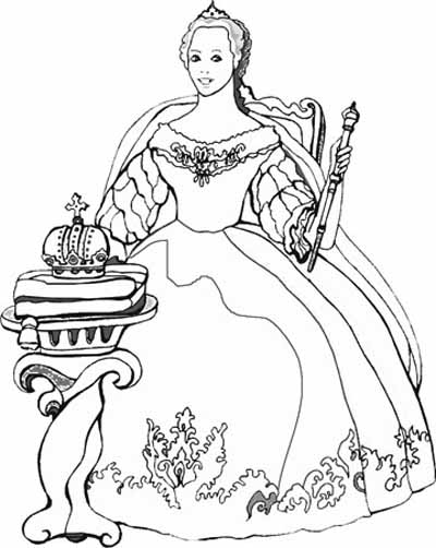 Dessin à colorier: Princesse (Personnages) #85327 - Coloriages à Imprimer Gratuits