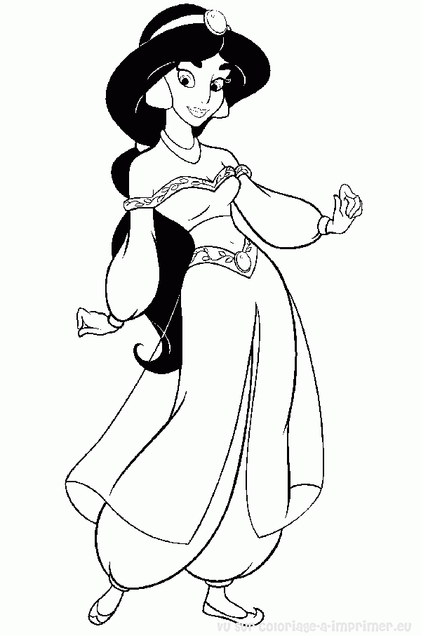 Dessin à colorier: Princesse (Personnages) #85328 - Coloriages à Imprimer Gratuits