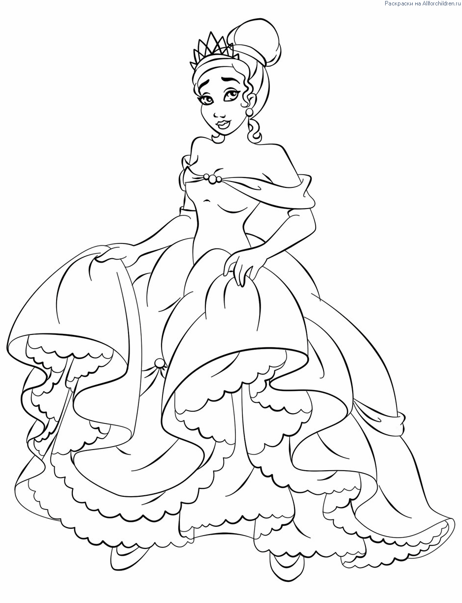 Dessin à colorier: Princesse (Personnages) #85346 - Coloriages à Imprimer Gratuits