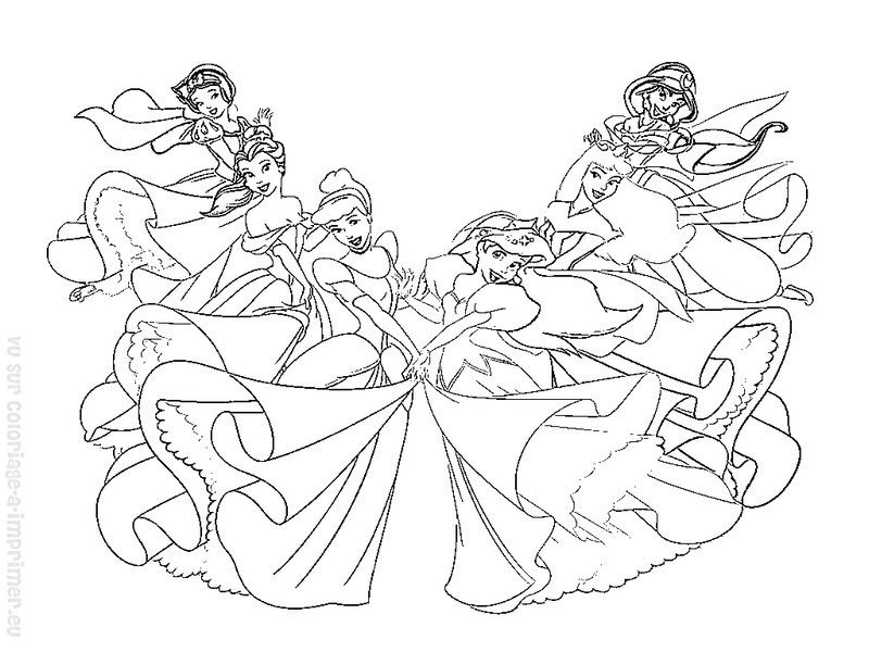 Dessin à colorier: Princesse (Personnages) #85349 - Coloriages à Imprimer Gratuits