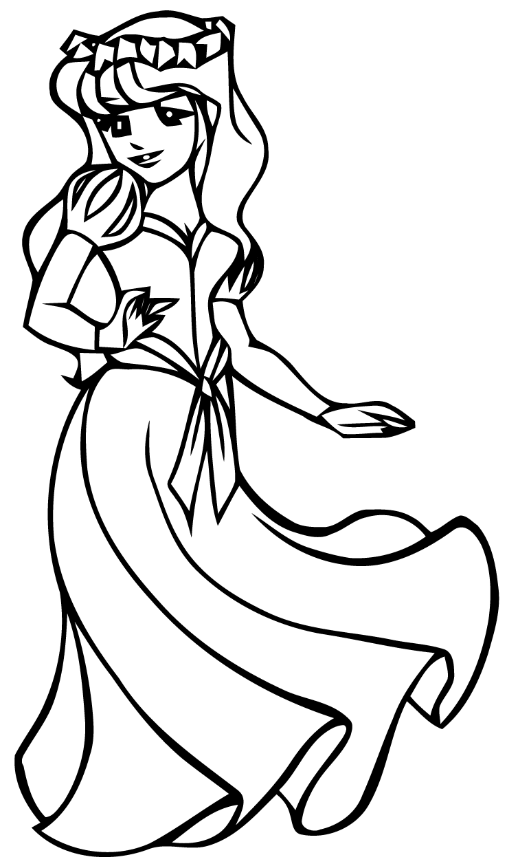 Dessin à colorier: Princesse (Personnages) #85382 - Coloriages à Imprimer Gratuits