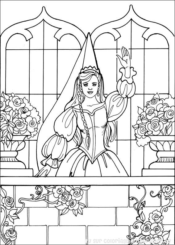 Dessin à colorier: Princesse (Personnages) #85385 - Coloriages à Imprimer Gratuits