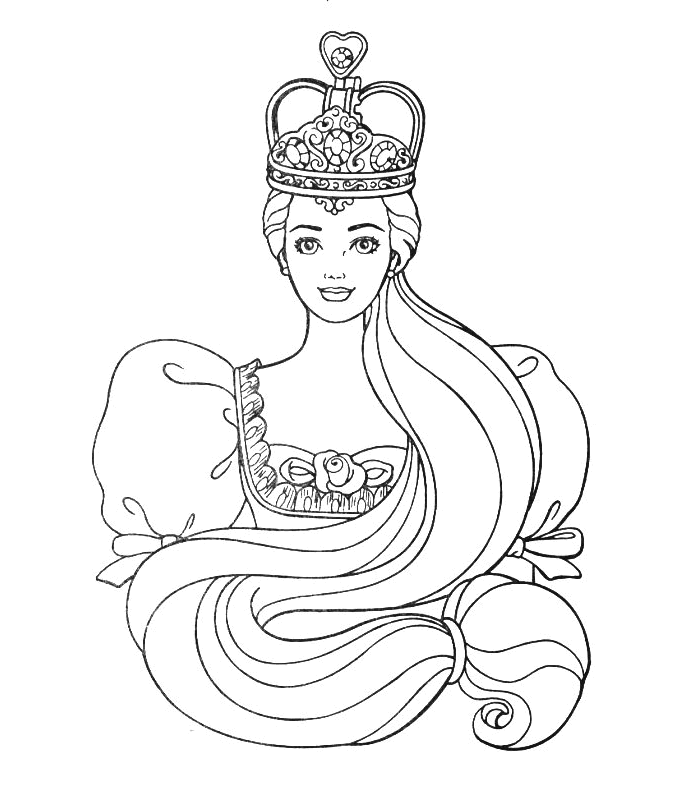 Dessin à colorier: Princesse (Personnages) #85398 - Coloriages à Imprimer Gratuits